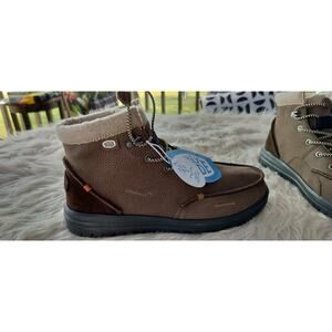 4037) Hey Dude Men's Brown Bradley Leather Boots Size US 10